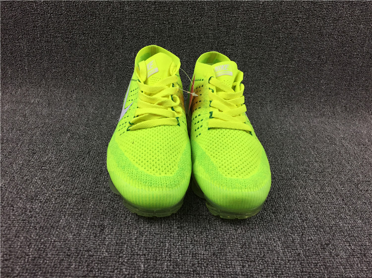 Nike Flyknit Air VaporMax 2018 Men\'s Running Shoes Fluorescent green